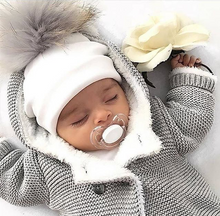 Load image into Gallery viewer, kids cotton hats  baby pom pom