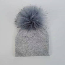 Load image into Gallery viewer, kids cotton hats  baby pom pom