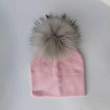 Load image into Gallery viewer, kids cotton hats  baby pom pom