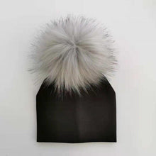 Load image into Gallery viewer, kids cotton hats  baby pom pom